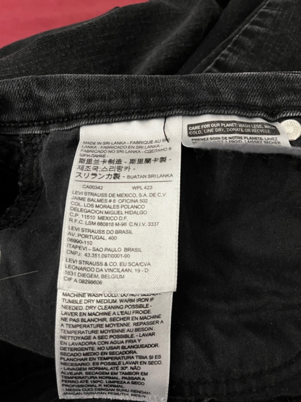 Levi's Women's 505 Straight Leg Jeans - Black - Size 32 - Picture 4 of 7